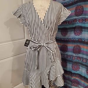 Ruffle Striped Express Dress